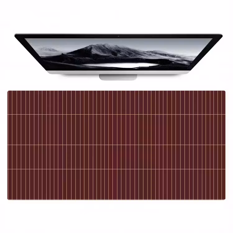 Desk Mat - Lines - Pattern - Bordeaux — 1