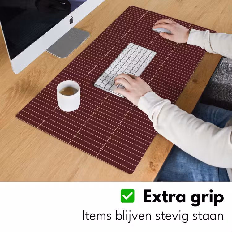 Desk Mat - Lines - Pattern - Bordeaux — 6