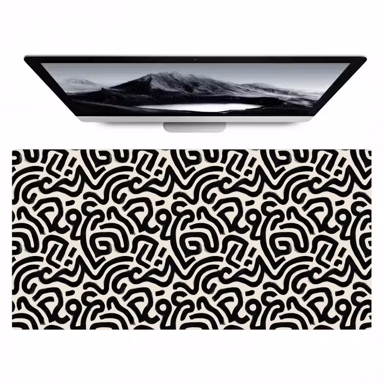 Desk Mat - Modern - Abstract - Black — 1