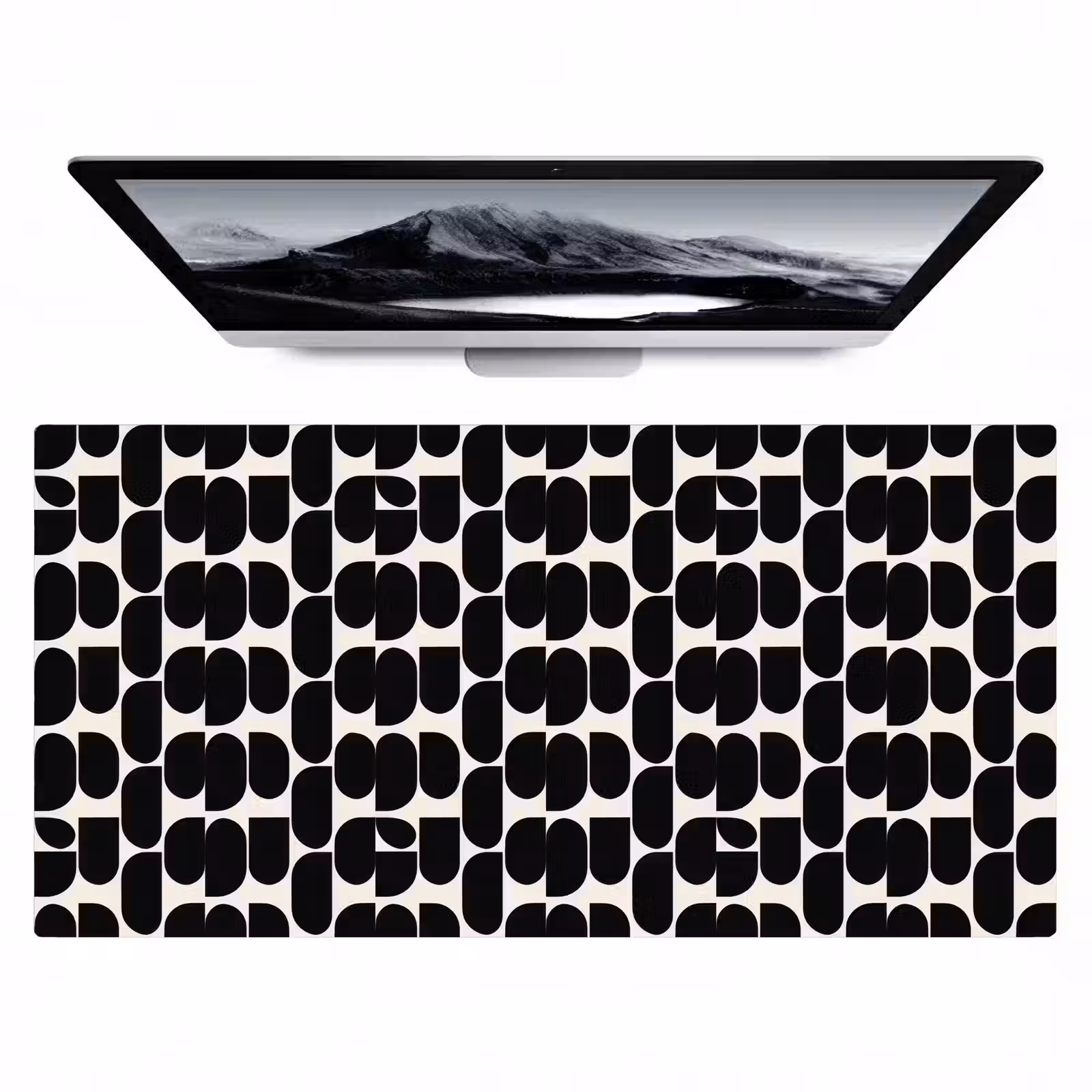 Desk Mat - Modern - Patterned - Black — 1
