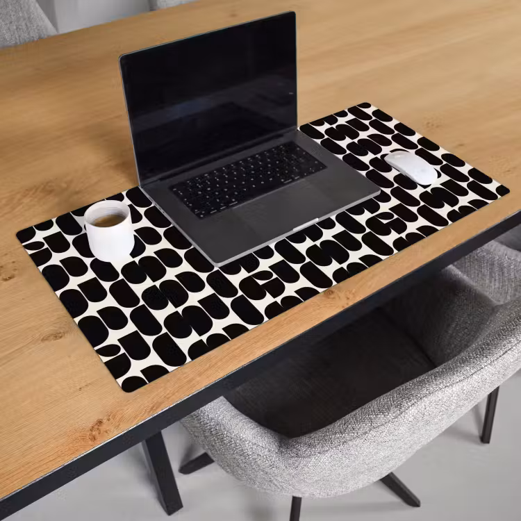Desk Mat - Modern - Patterned - Black — 3