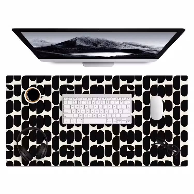Desk Mat - Modern - Patterned - Black — 4