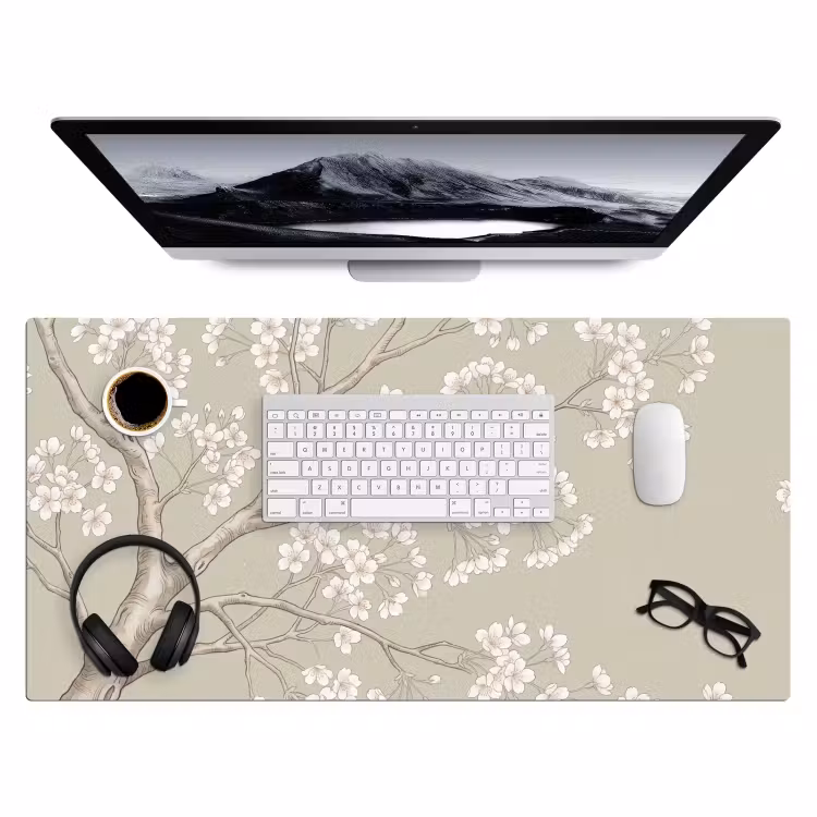 Desk Mat - Serene - Blossom - White — 4