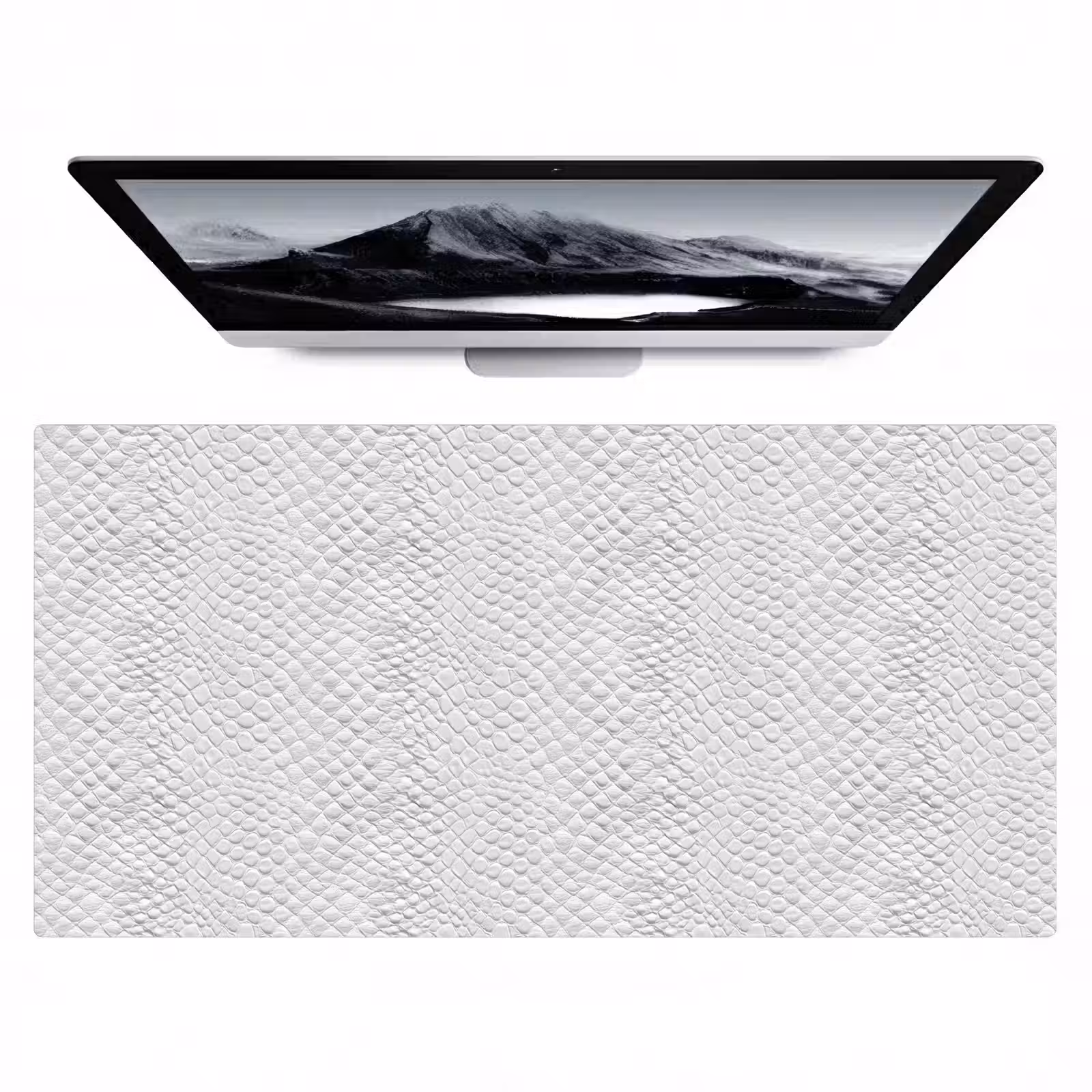 Desk Mat - Snake - Pattern - White — 1