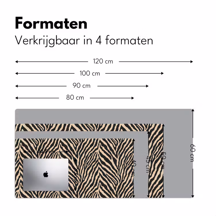 Desk Mat - Zebra - Classic - Black — 8