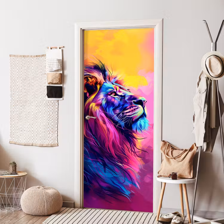 Door sticker - Lion - Paint - Colors - Animal — 7