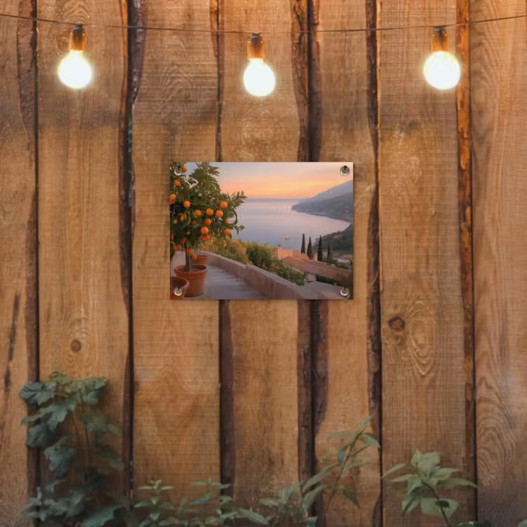 Garden Poster - Mediterranean sea - Orange - Hills - Sea — 2