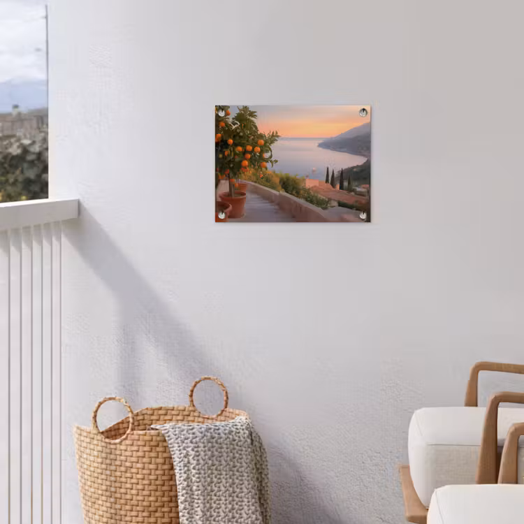 Garden Poster - Mediterranean sea - Orange - Hills - Sea — 3