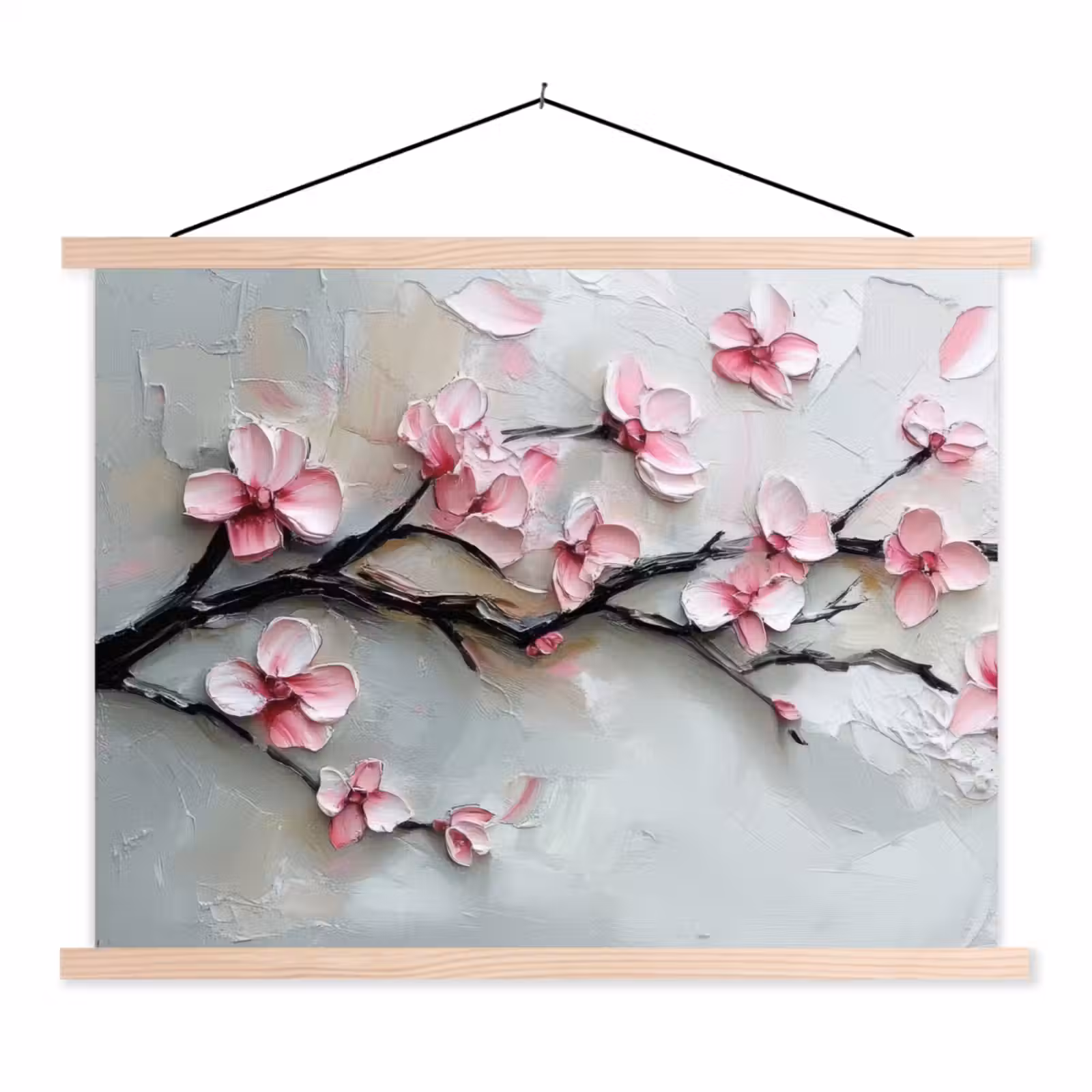 Hanging Poster - Blossom - Artistic - Pink - Sakura — 1