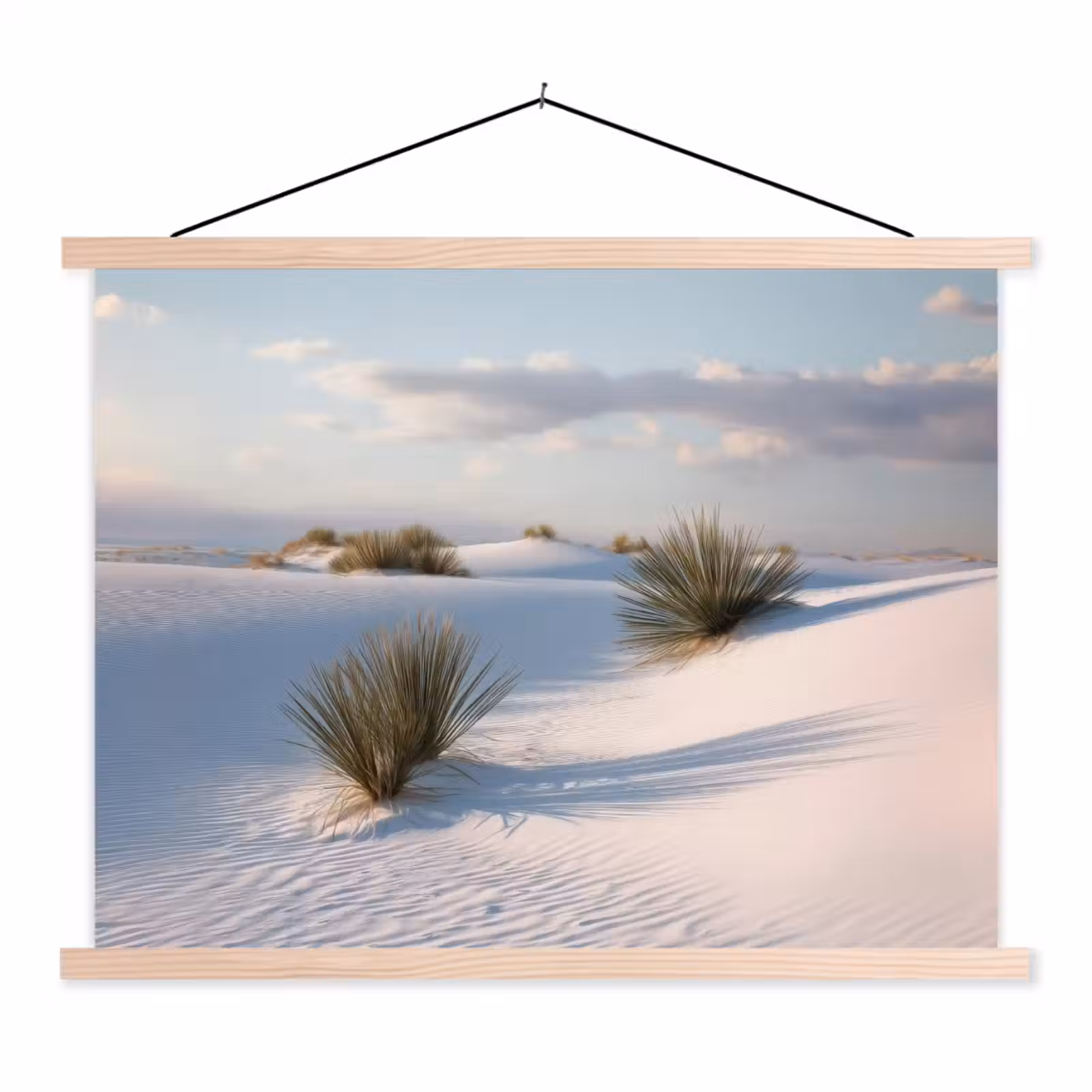 Hanging Poster - Dunes - Grass - Clouds - Beige — 1