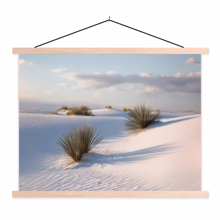 Hanging Poster - Dunes - Grass - Clouds - Beige — 1