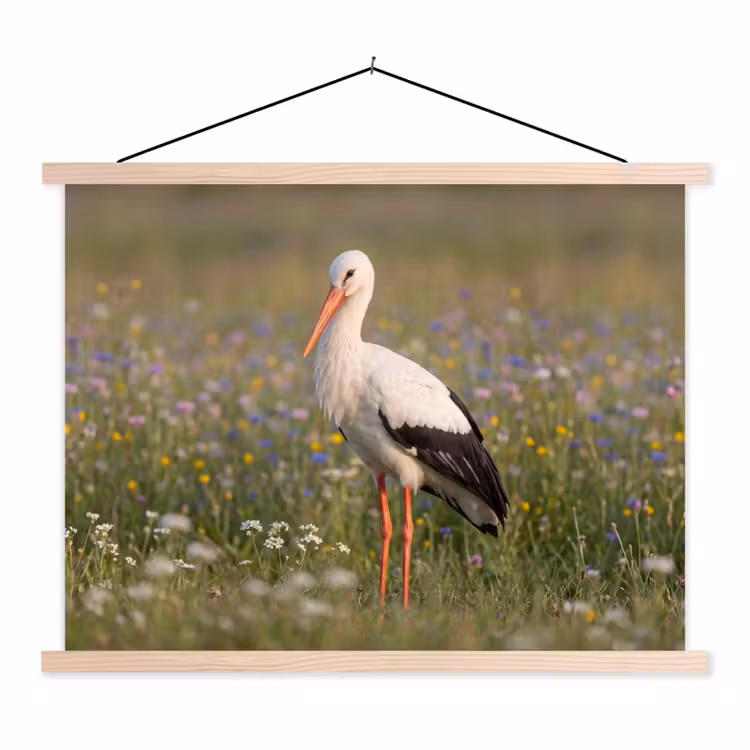 Hanging Poster - Ewe eagle - Flowers - Meadow - Colorful — 1