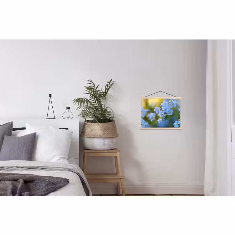 Hanging Poster - Flowers - Blue - Forget me not — 2