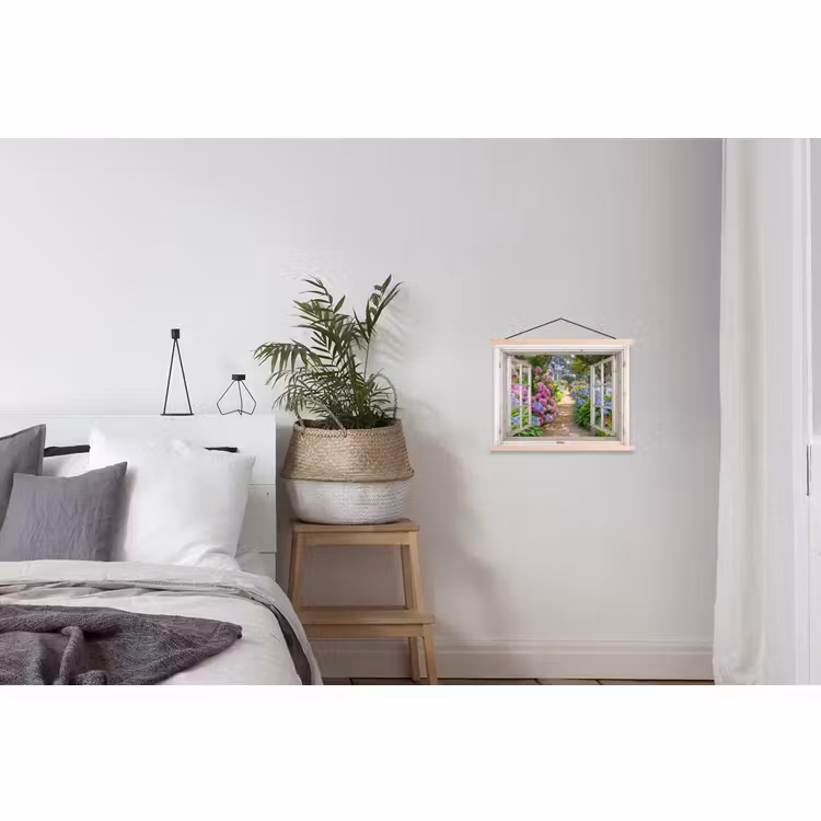 Hanging Poster - Hydrangea - See-through - Flowers - Summer - Purple - Path — 2