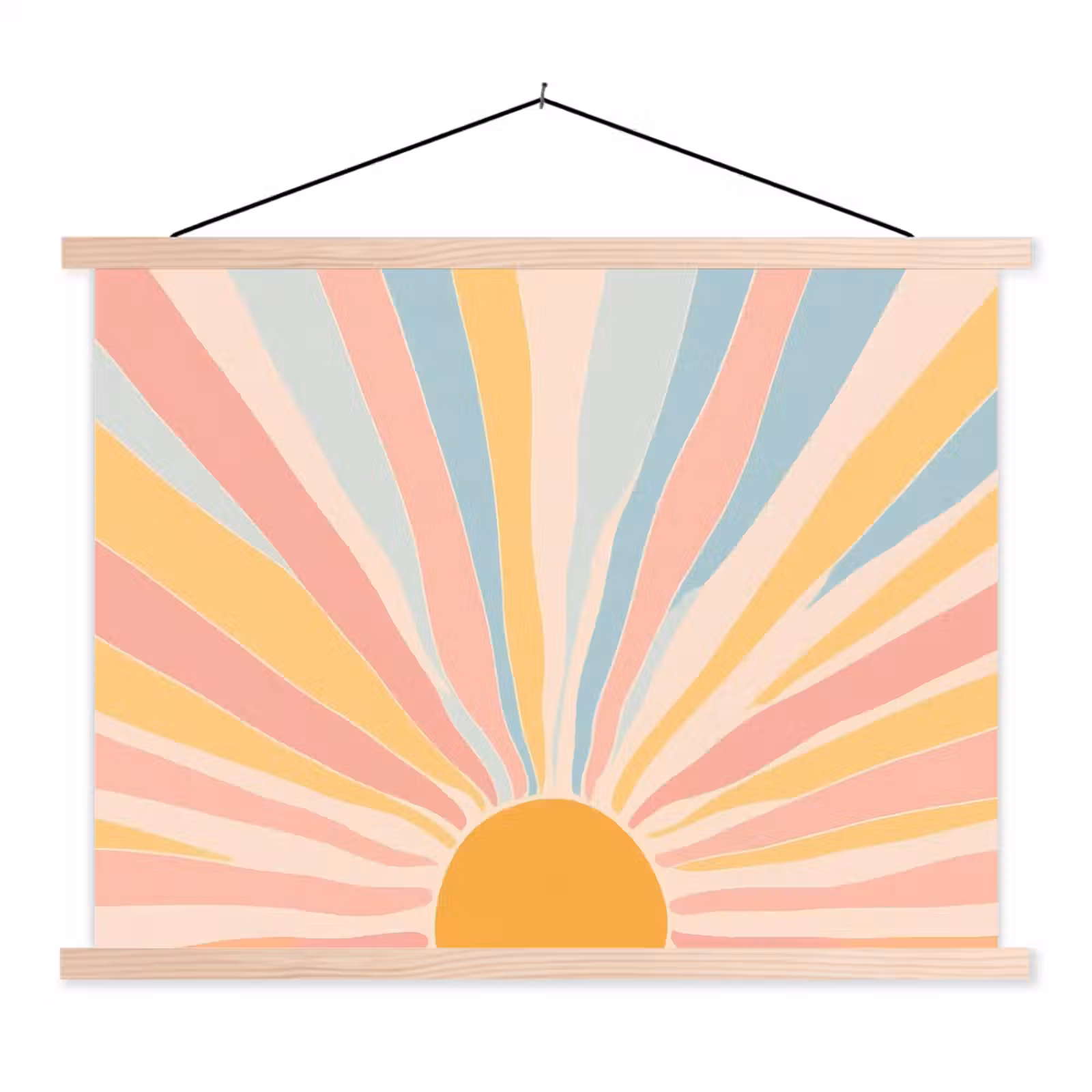 Hanging Poster - Illustration - Sun - Pastel colors — 1