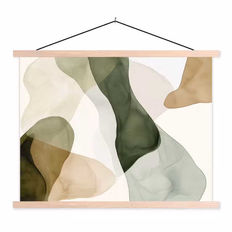 Hanging Poster - Japandi - Abstract - Green — 1