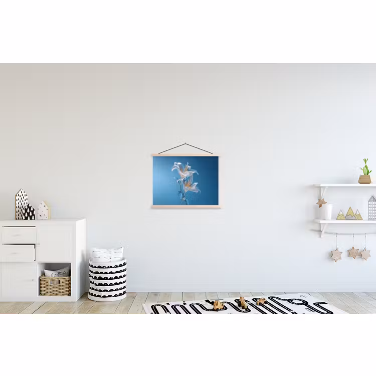 Hanging Poster - Lilies - Blue - Glasses — 3