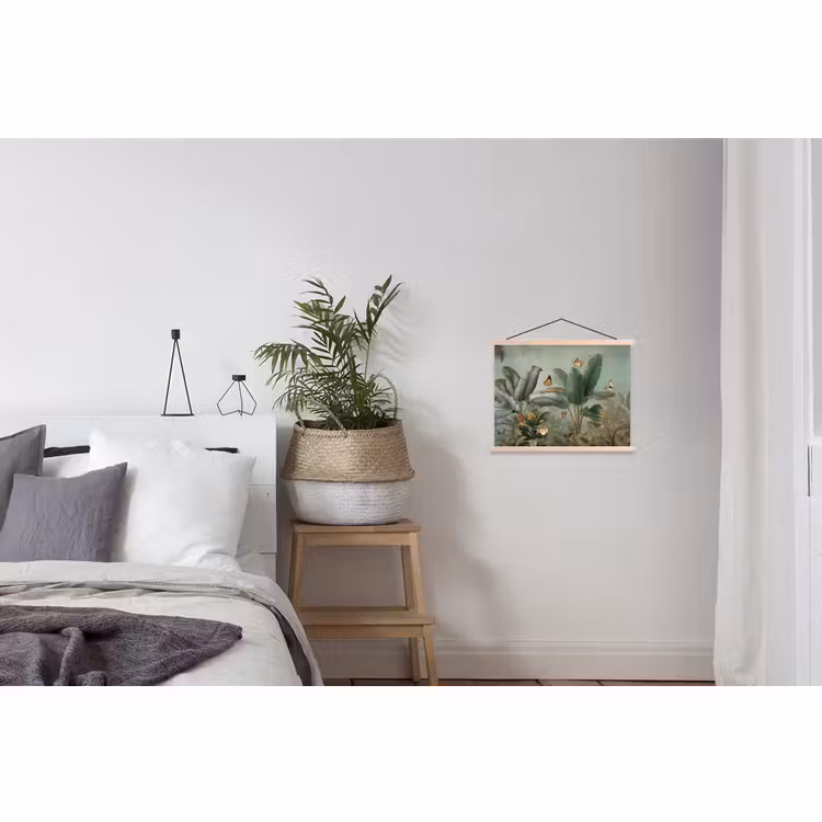 Hanging Poster - Tropical foliage - Butterflies - green - Brown — 2