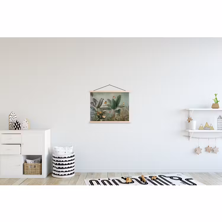 Hanging Poster - Tropical foliage - Butterflies - green - Brown — 3
