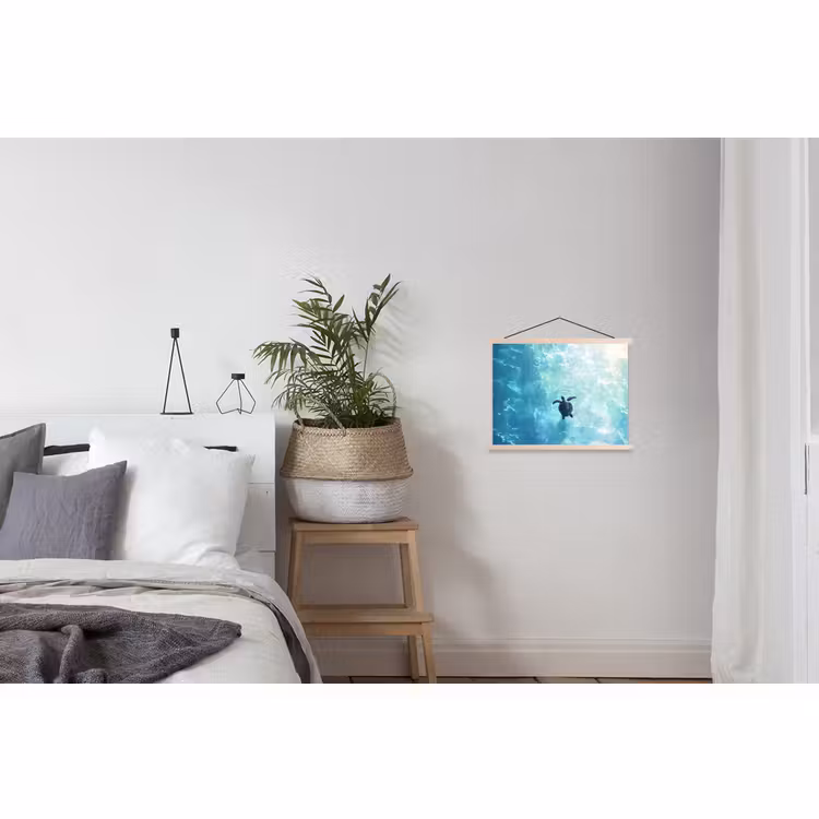 Hanging Poster - Turtle - Sea - Blue - Glare — 2