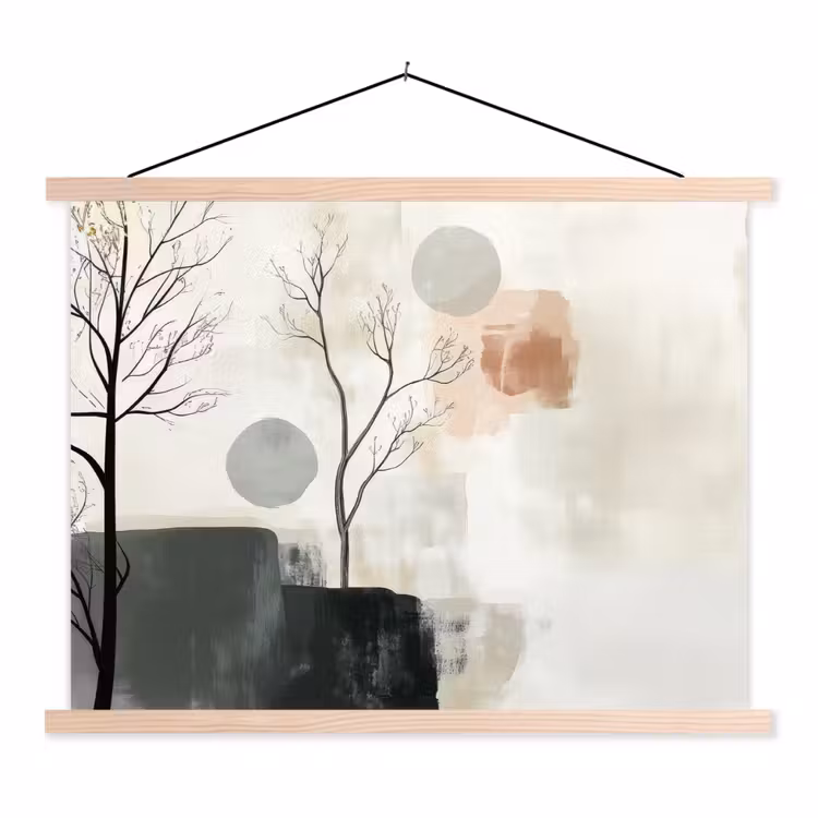 Hanging Poster - Wabi sabi - Beige - Plant — 1