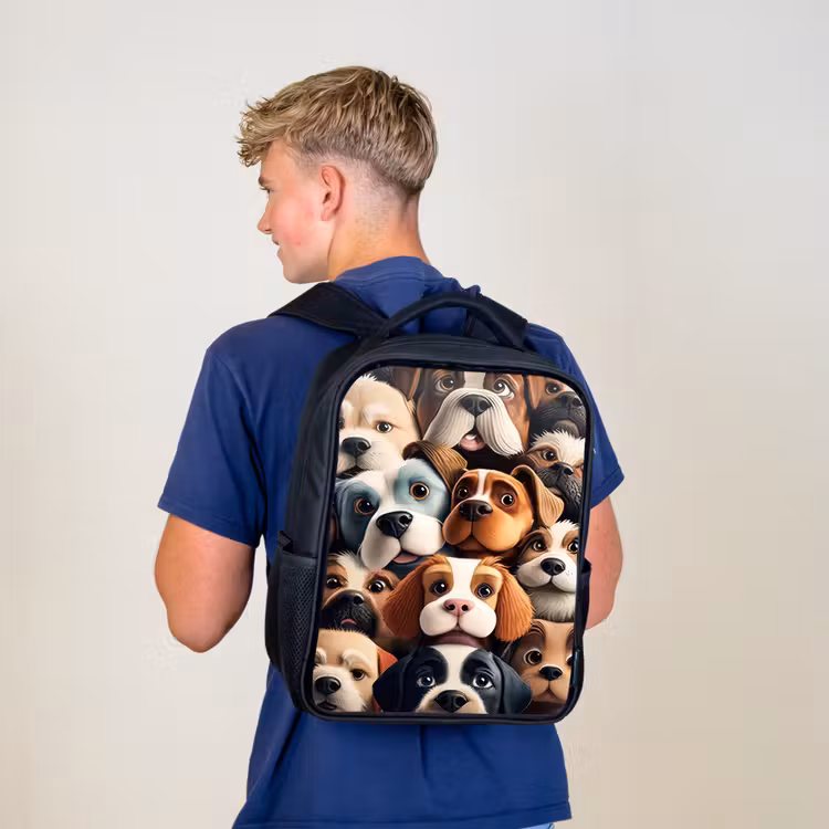 Kids' Backpacks Black -. Barking Gang — 3