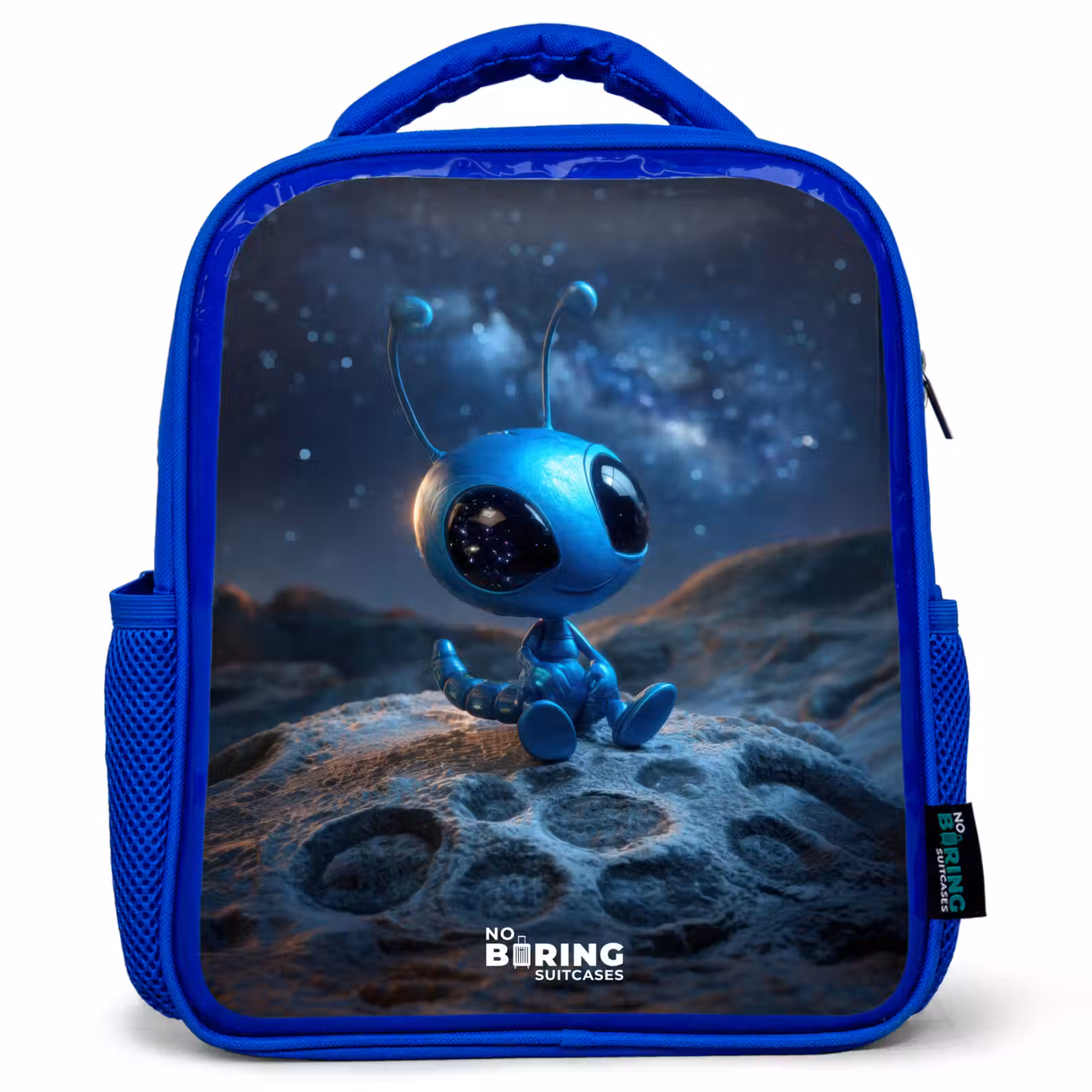 Kids' Backpacks Blue -. Blue alien creature under starry sky β 1