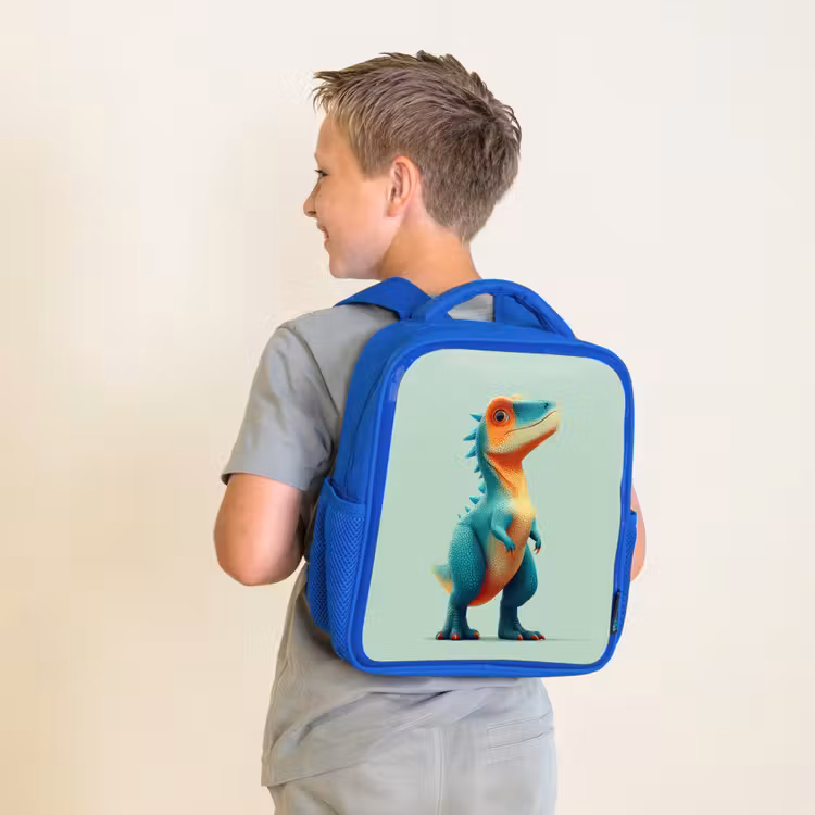 Kids' Backpacks Blue -. Cartoon - Dino - Orange - Skittles β 2