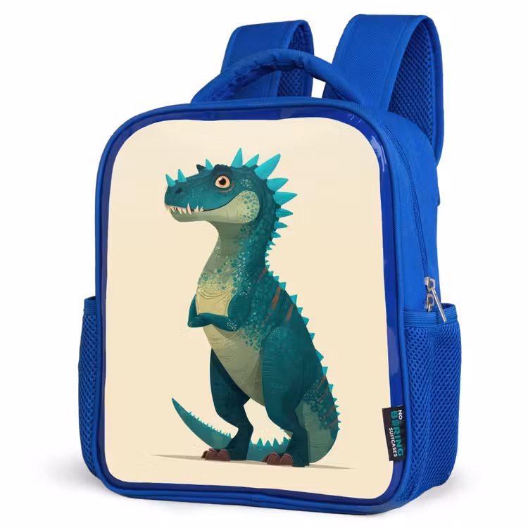 Kids' Backpacks Blue -. Dinosaur - Turquoise - Spines β 4