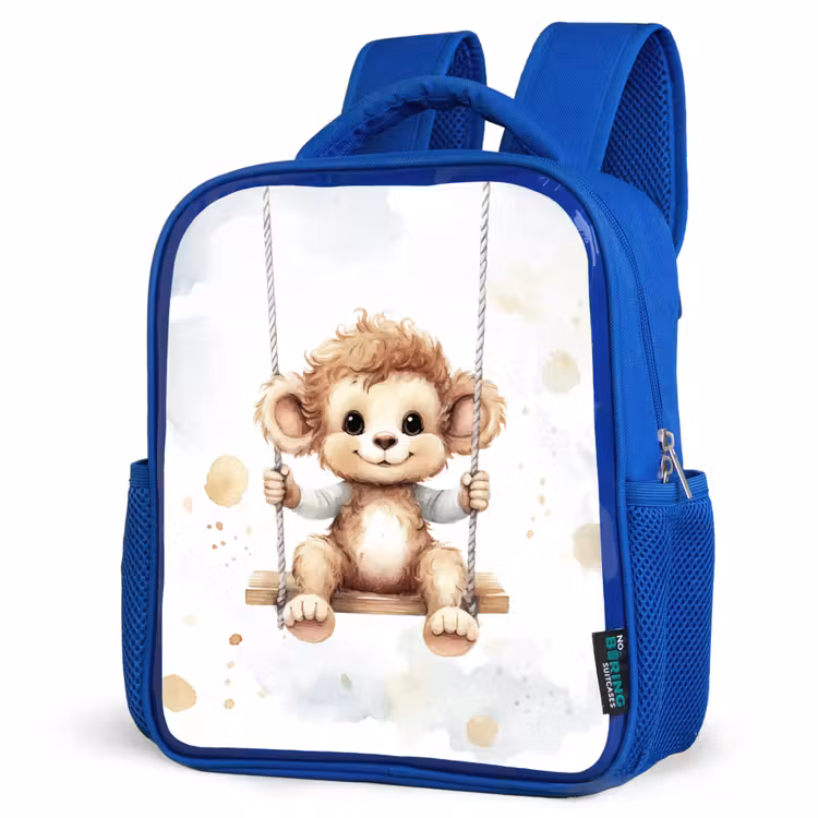 Kids' Backpacks Blue -. Monkey - Animal - Children β 4