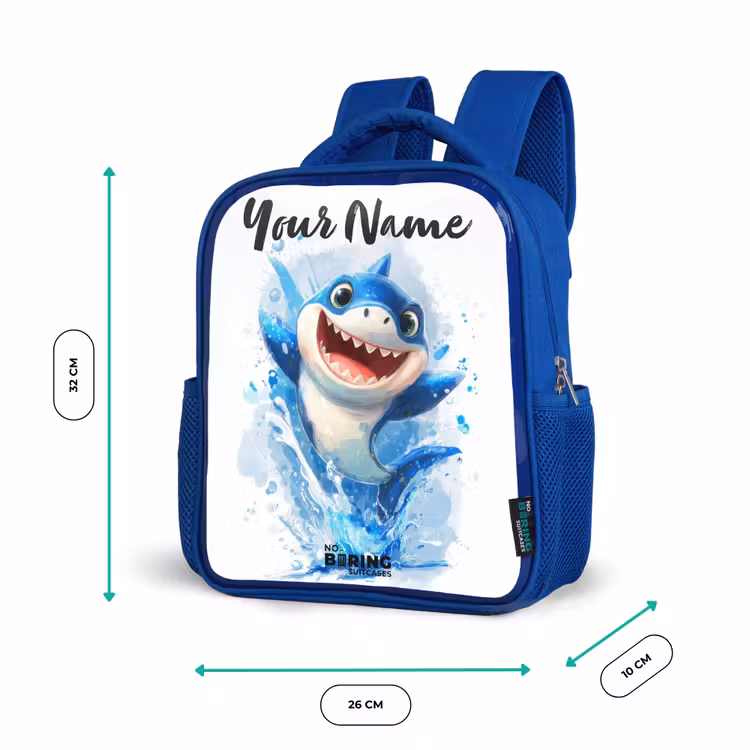 Kids' Backpacks with name Blue -. Shark - Teeth - Water — 3