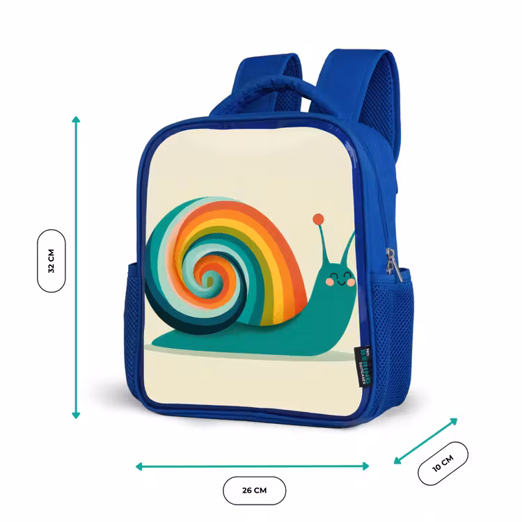 Kids' Backpacks Blue -. Snail - Rainbow Shield - Green — 3