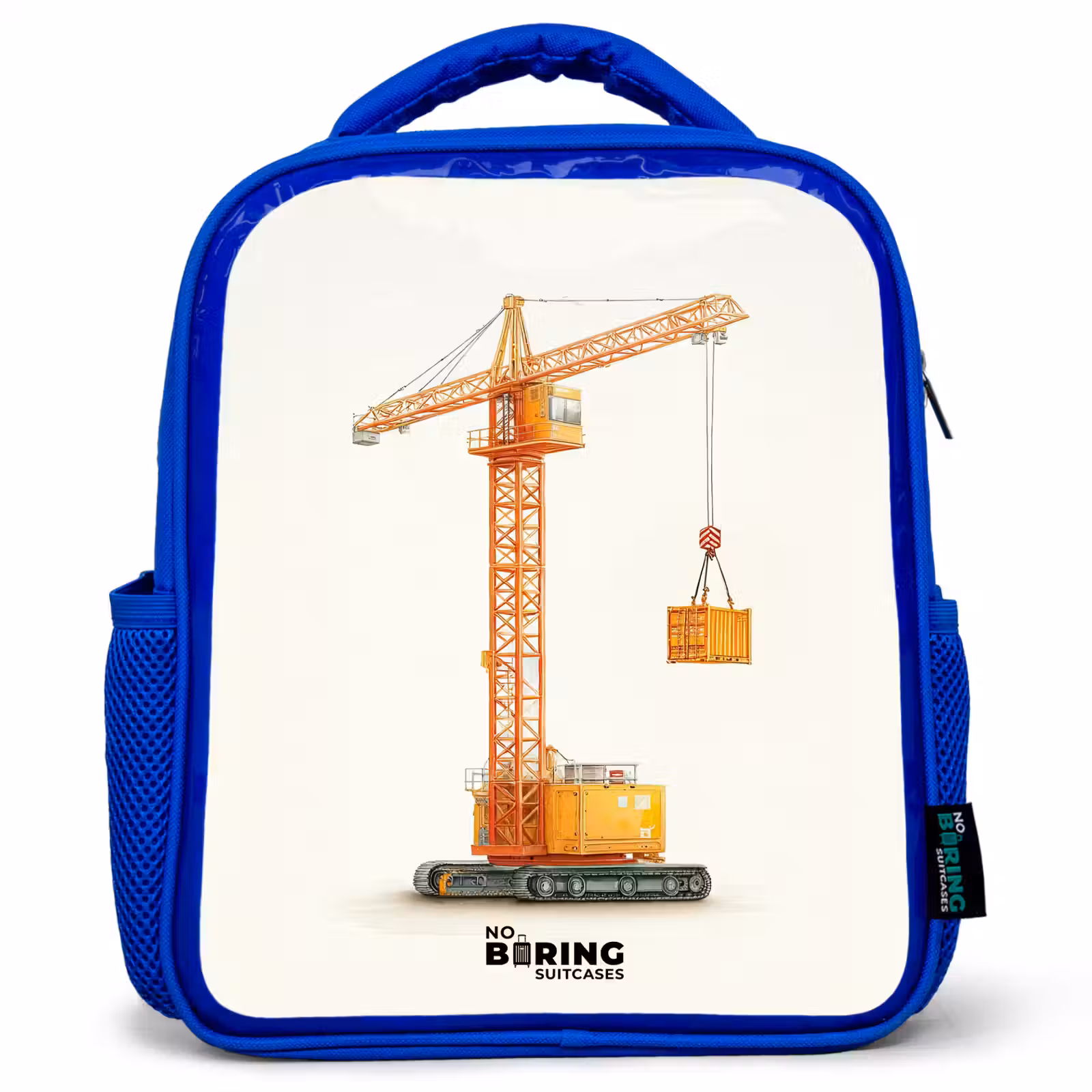 Kids' Backpacks with name Blue -. Tower Crane - Signed - Orange β 1