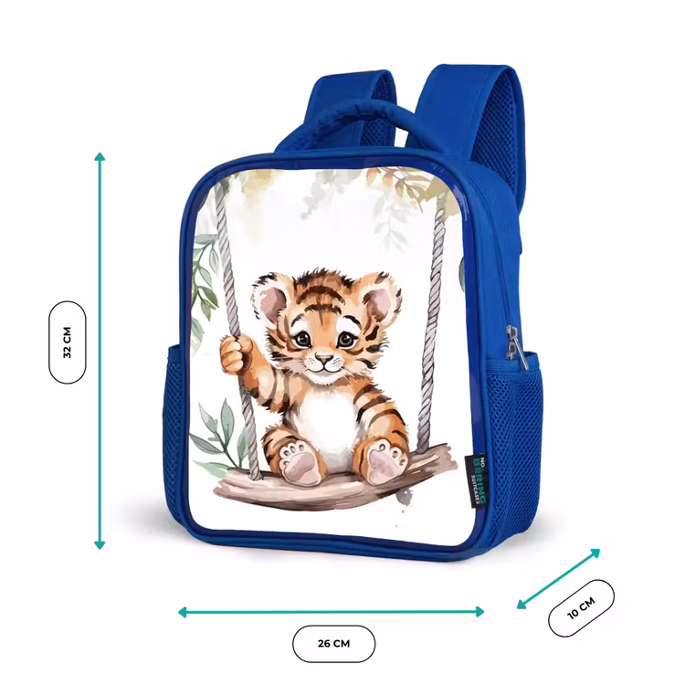 Kids' Backpacks Blue -. Tiger - Animal - Children - Jungle — 3