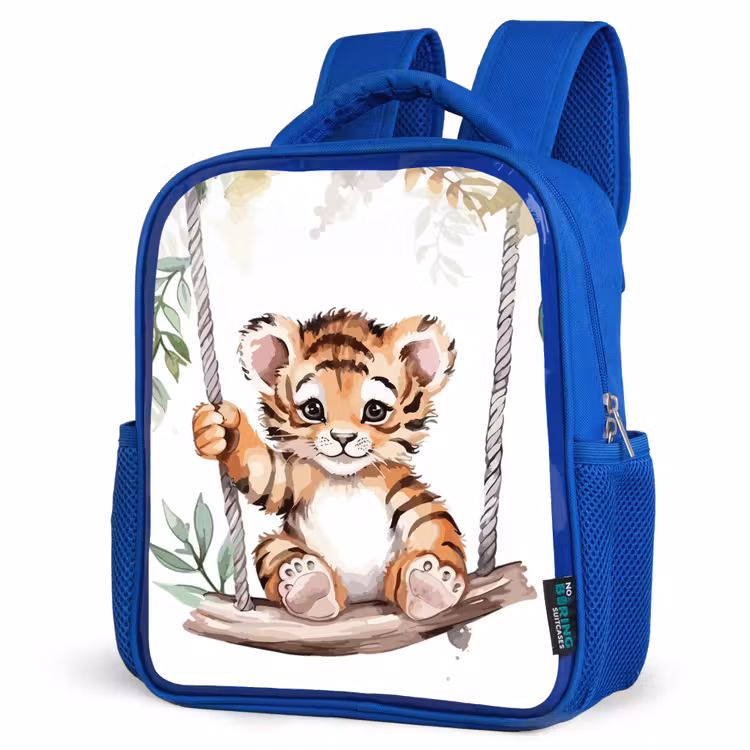 Kids' Backpacks Blue -. Tiger - Animal - Children - Jungle — 4