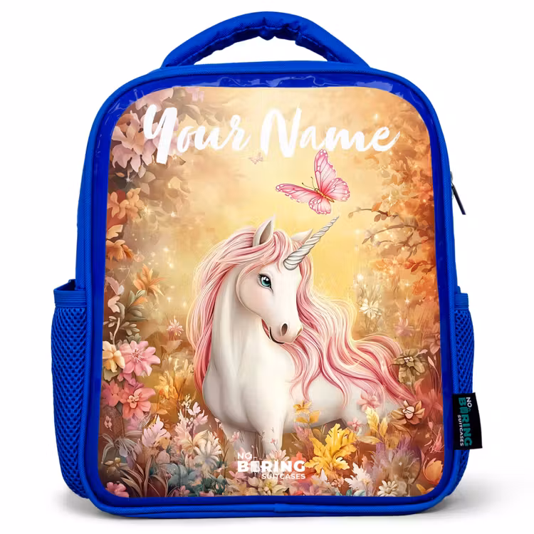 Kids' Backpacks with name Blue -. Unicorn - Butterfly - Pink - Mane — 1