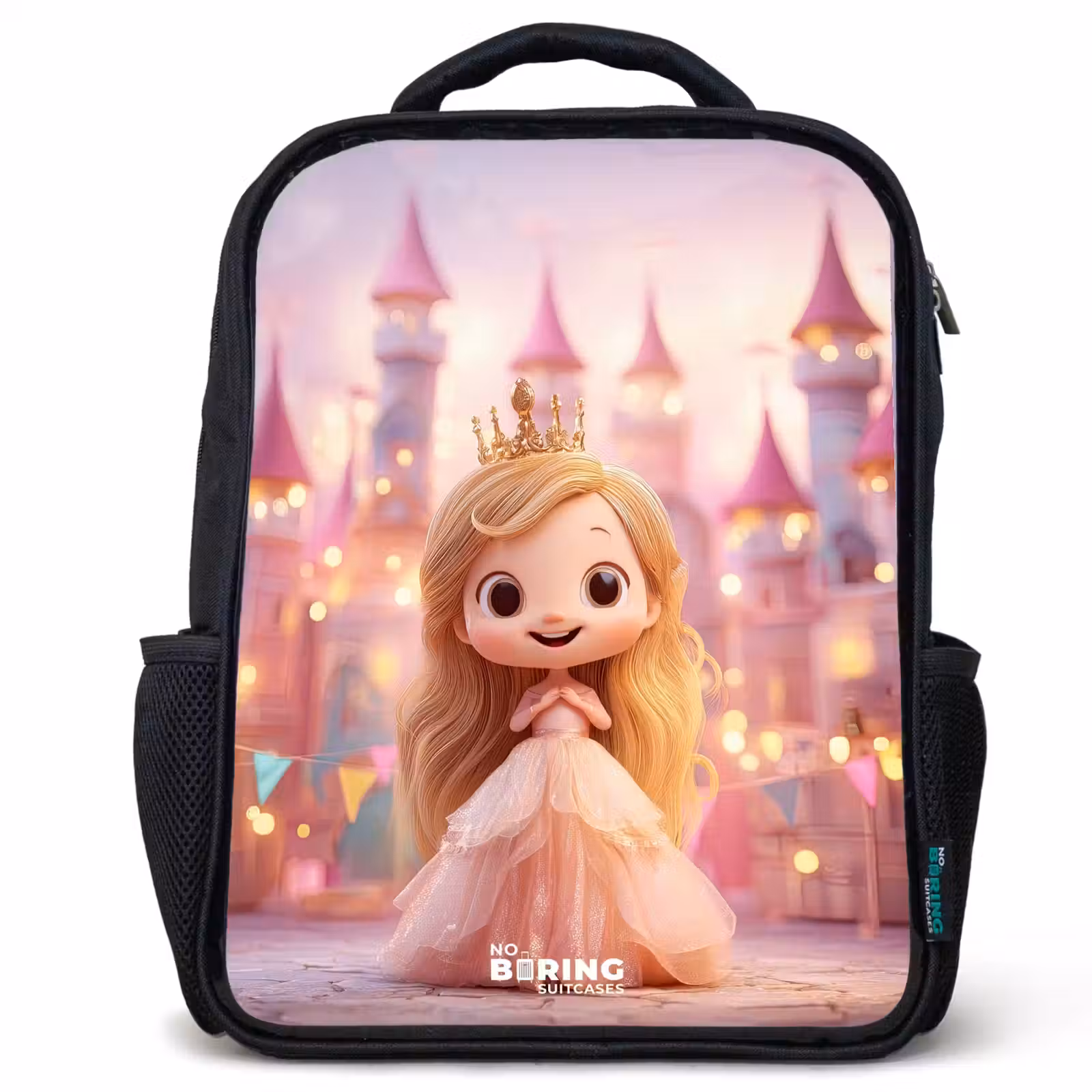 Kids' Backpacks with name Black -. Princess - Pink - Castle — 1