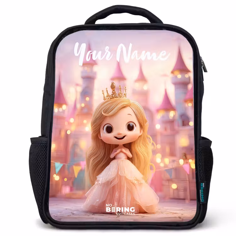 Kids' Backpacks with name Black -. Princess - Pink - Castle — 1
