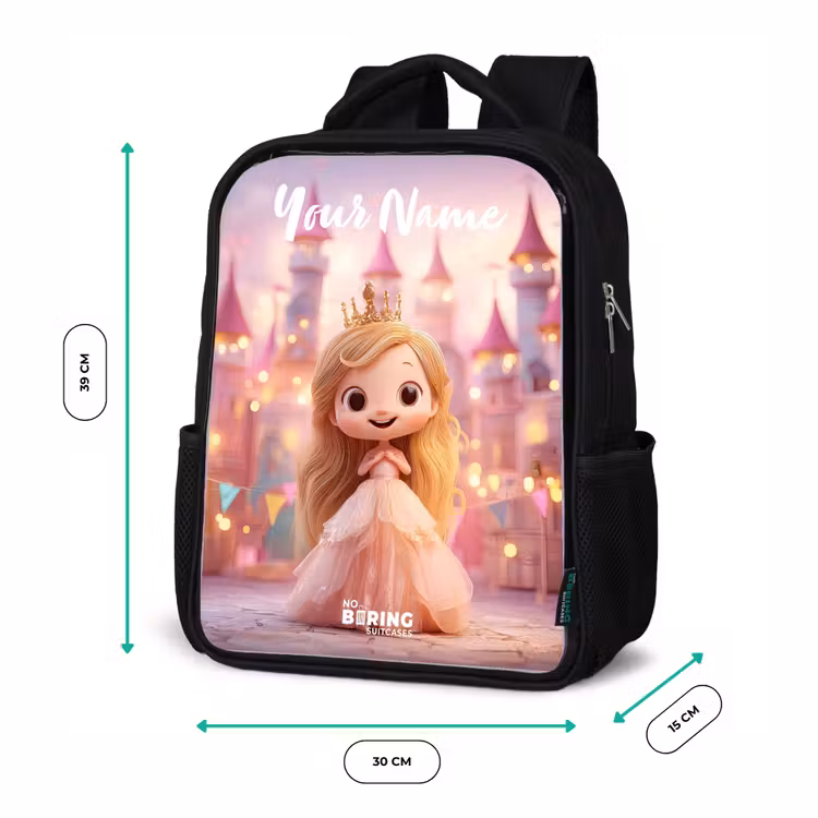 Kids' Backpacks with name Black -. Princess - Pink - Castle — 2