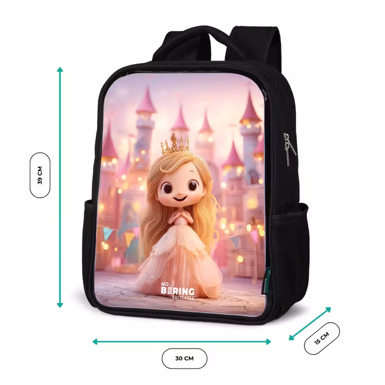 Kids' Backpacks with name Black -. Princess - Pink - Castle — 2