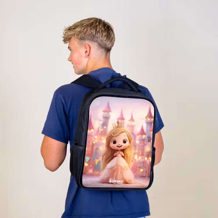 Kids' Backpacks with name Black -. Princess - Pink - Castle — 3