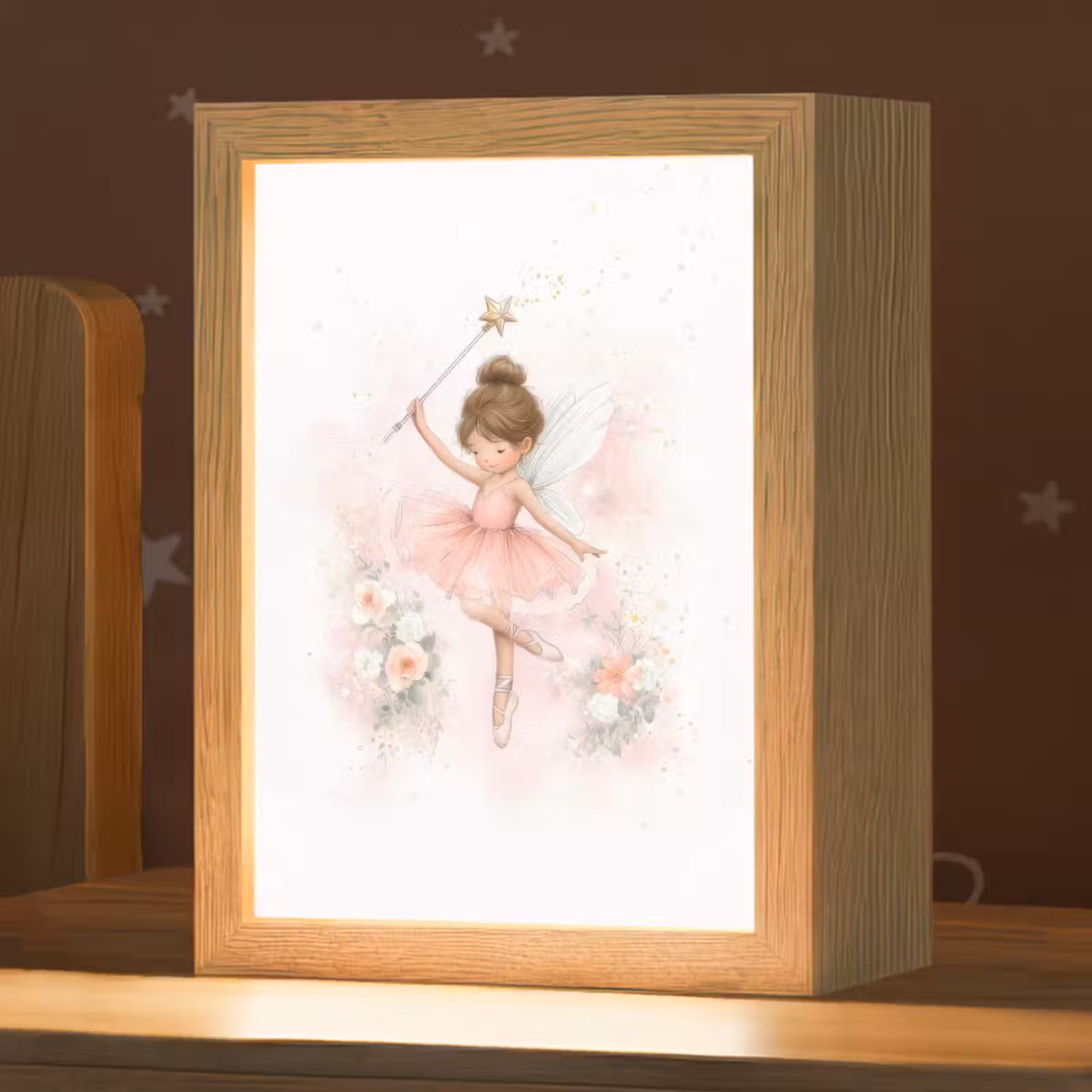 Kids’ Night Light - Ballerina - Fairy - Flowers - Pink — 1