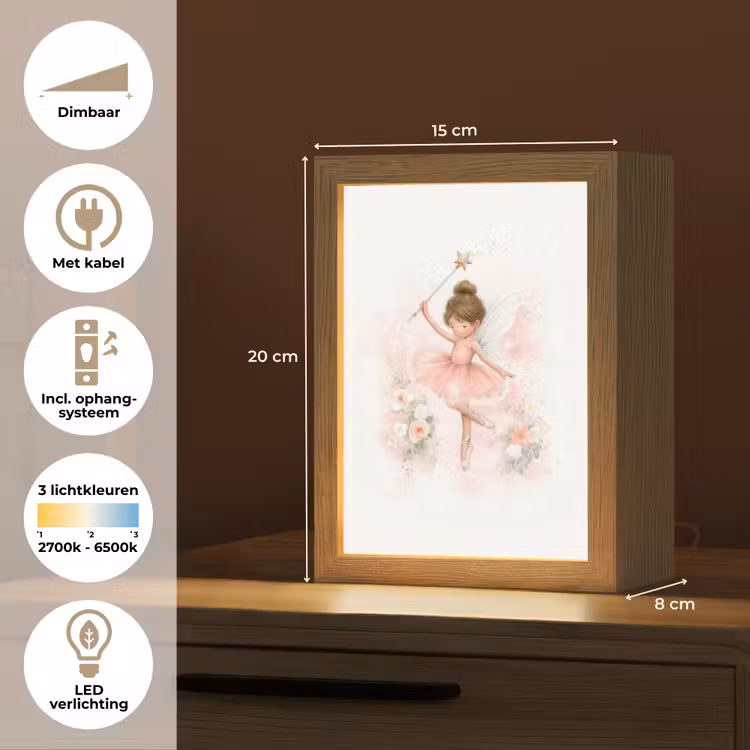 Kids’ Night Light - Ballerina - Fairy - Flowers - Pink — 7