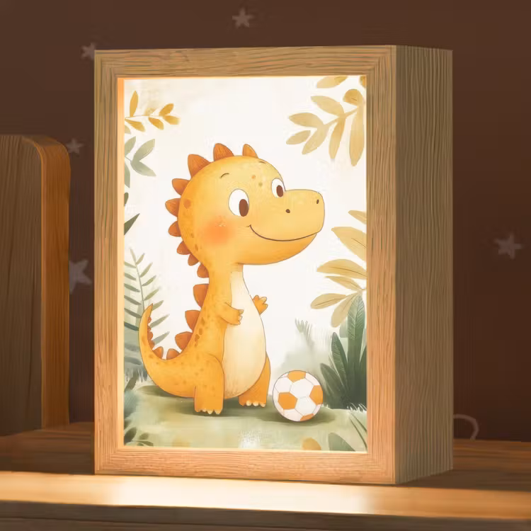 Kids’ Night Light - Dino - Football - Orange — 1