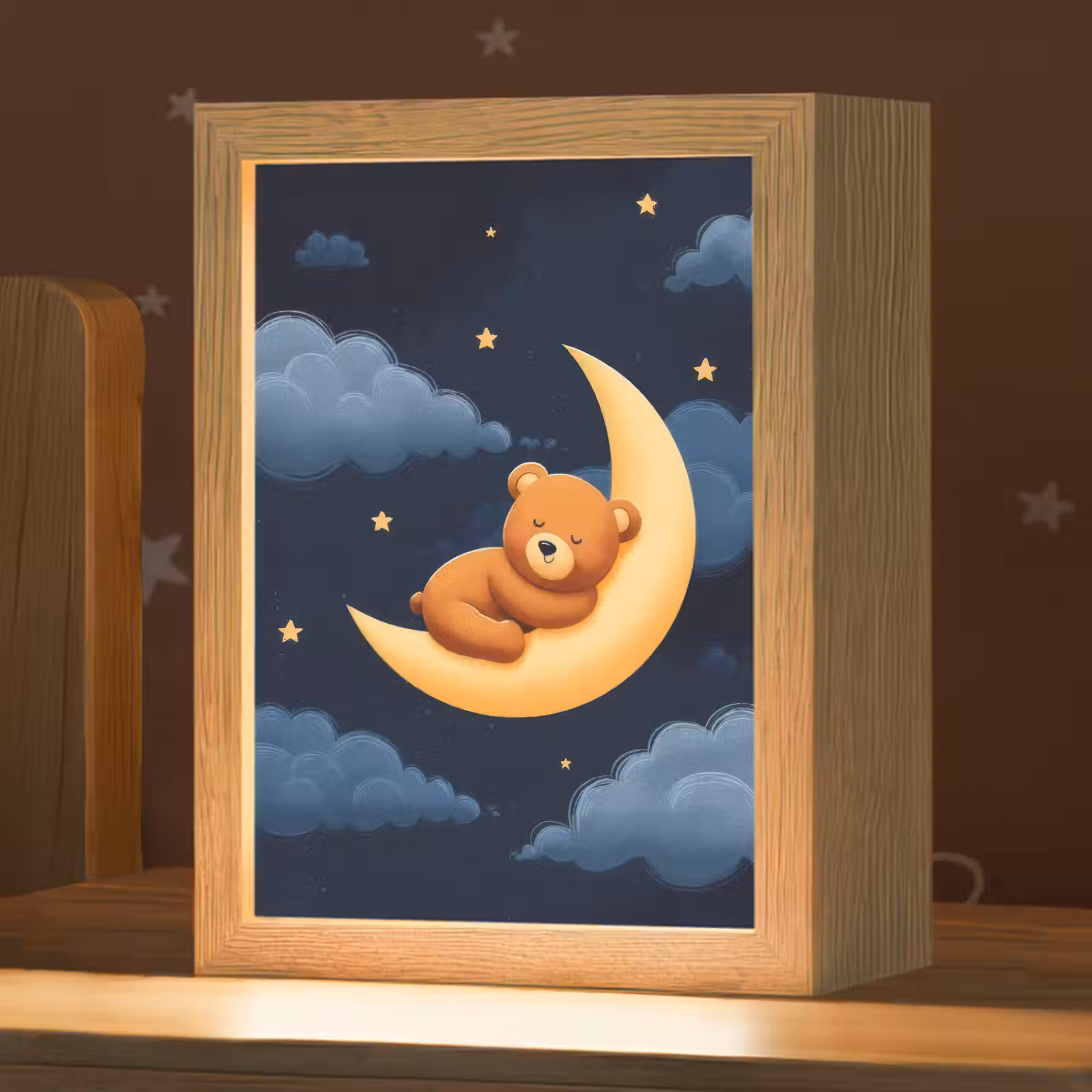 Kids’ Night Light - Teddy bear - Moon - Clouds - Stars — 1