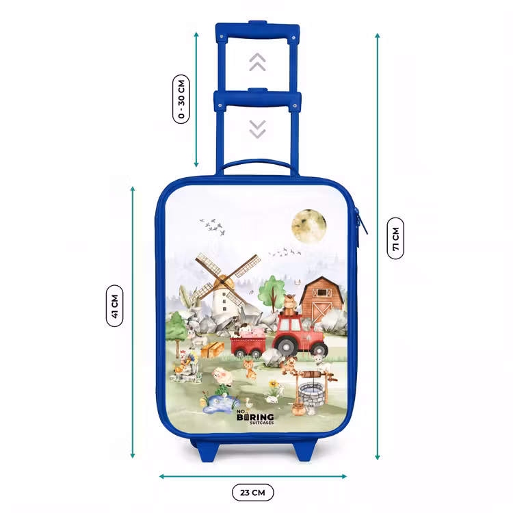 Kids’ Suitcase - Blue - animals on a farm — 6