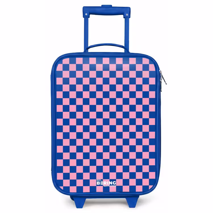 Kids’ Suitcase - Blue - Cubes - Blue - Pink — 1