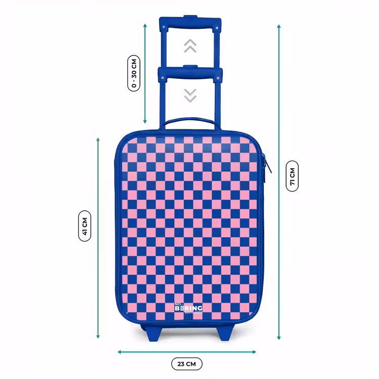 Kids’ Suitcase - Blue - Cubes - Blue - Pink — 6