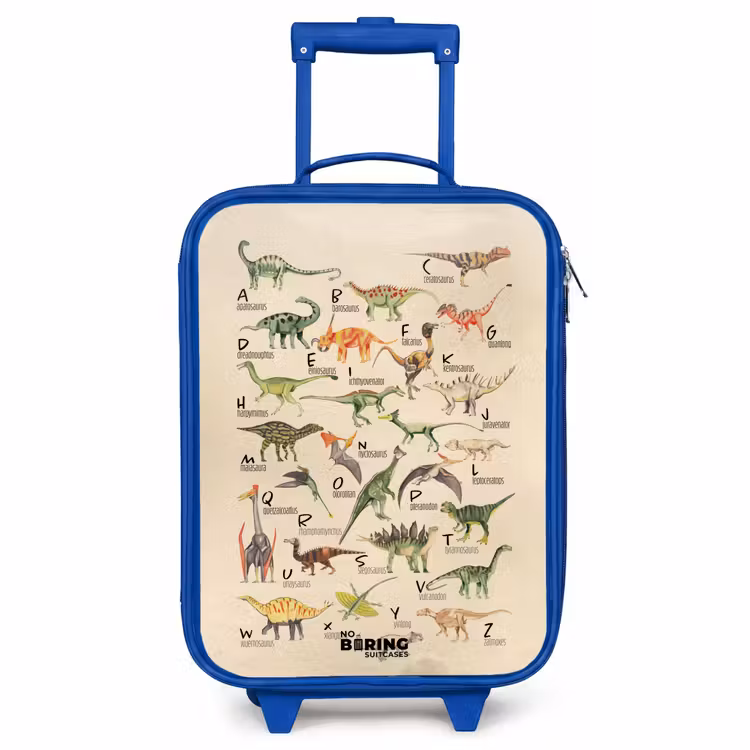 Kids’ Suitcase - Blue - Dino alphabet — 1