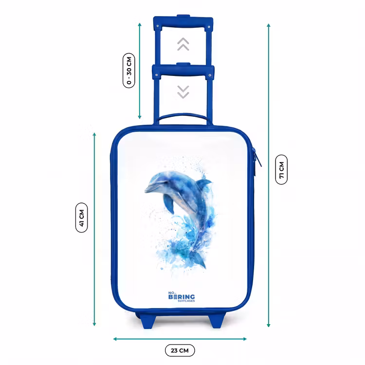 Kids’ Suitcase - Blue - Jumping blue dolphin — 6